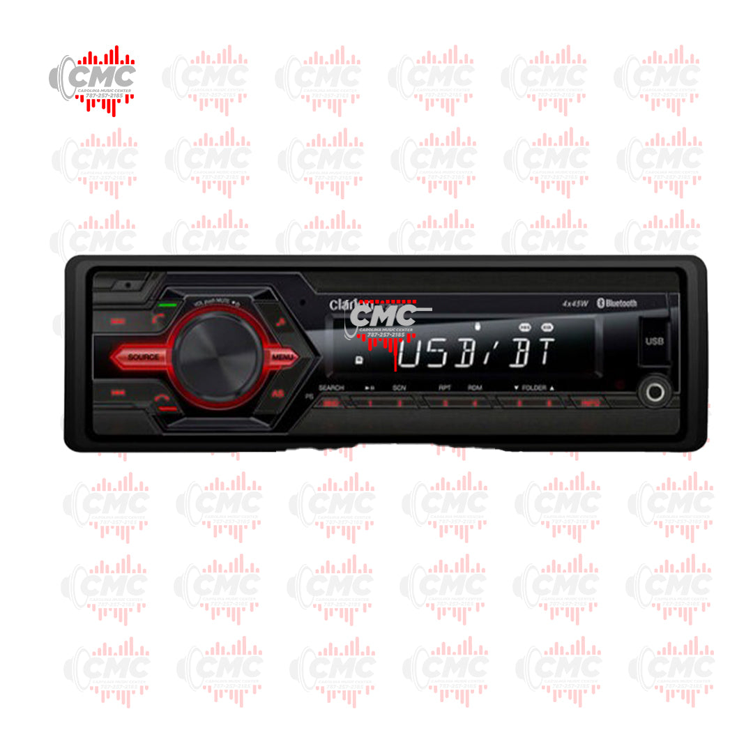 CLARION SINGLE DIN (FZ309)(BLUETOOTH) (COLOR ROJO)