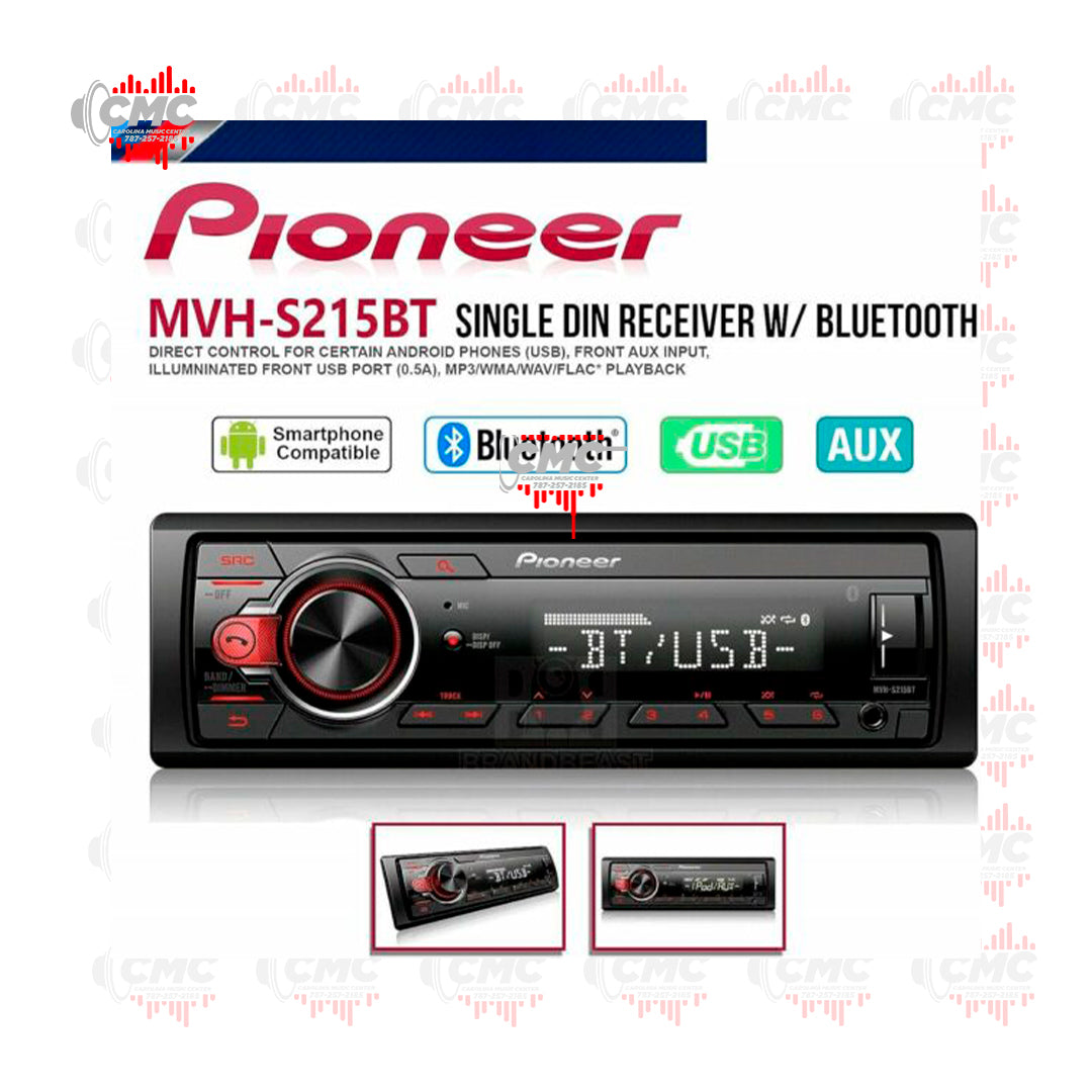 PIONEER SINGLE DIN (MVH-S215BT) (BLUETOOTH)