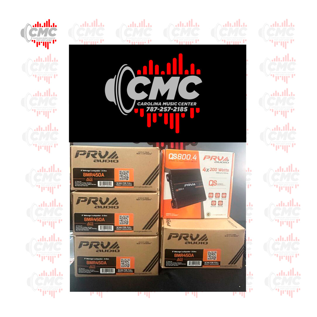 COMBO PRV (4 BOCINAS 8MR450A+800X4)