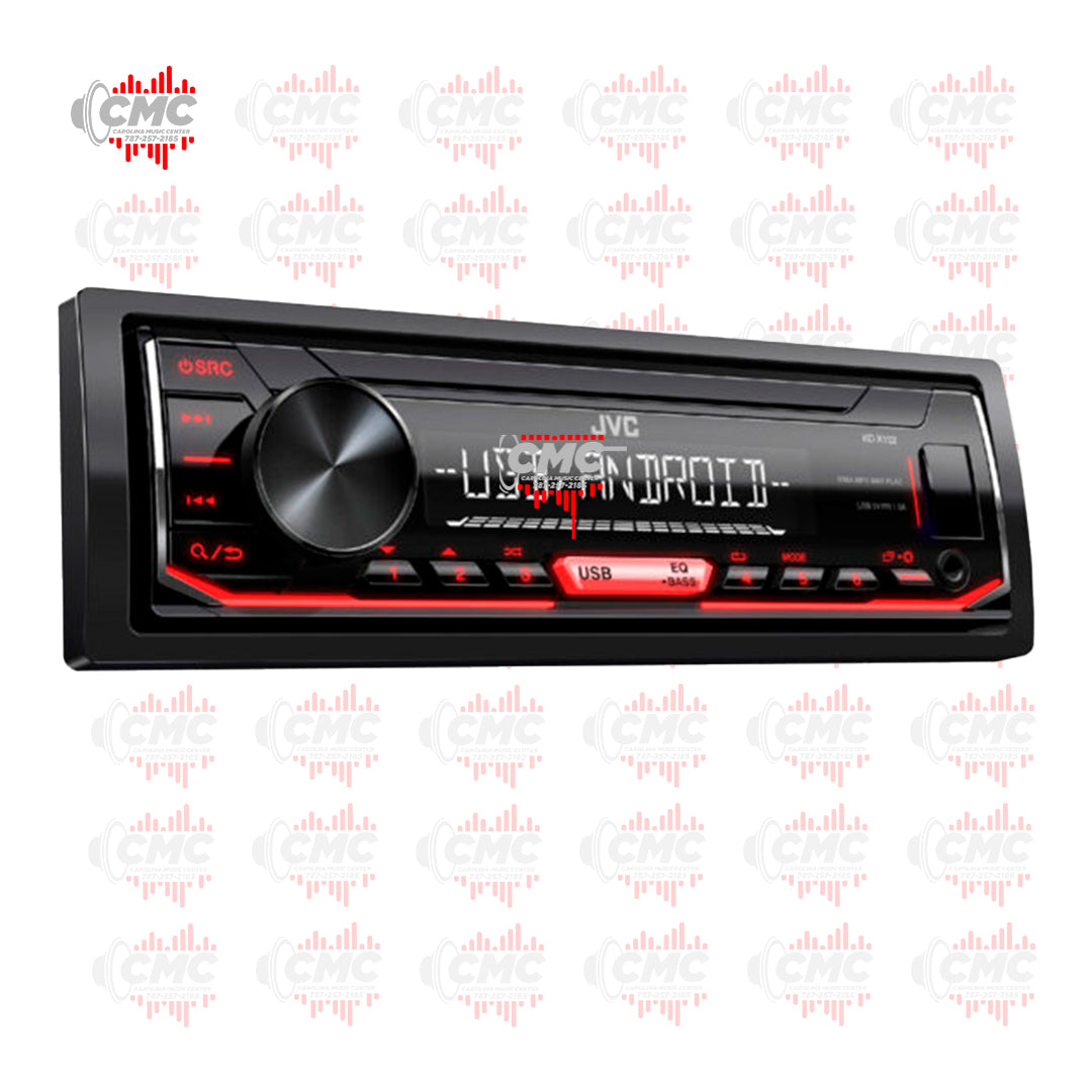 JVC SINGLE DIN (KD-152MB) (USB) (COLOR ROJO)